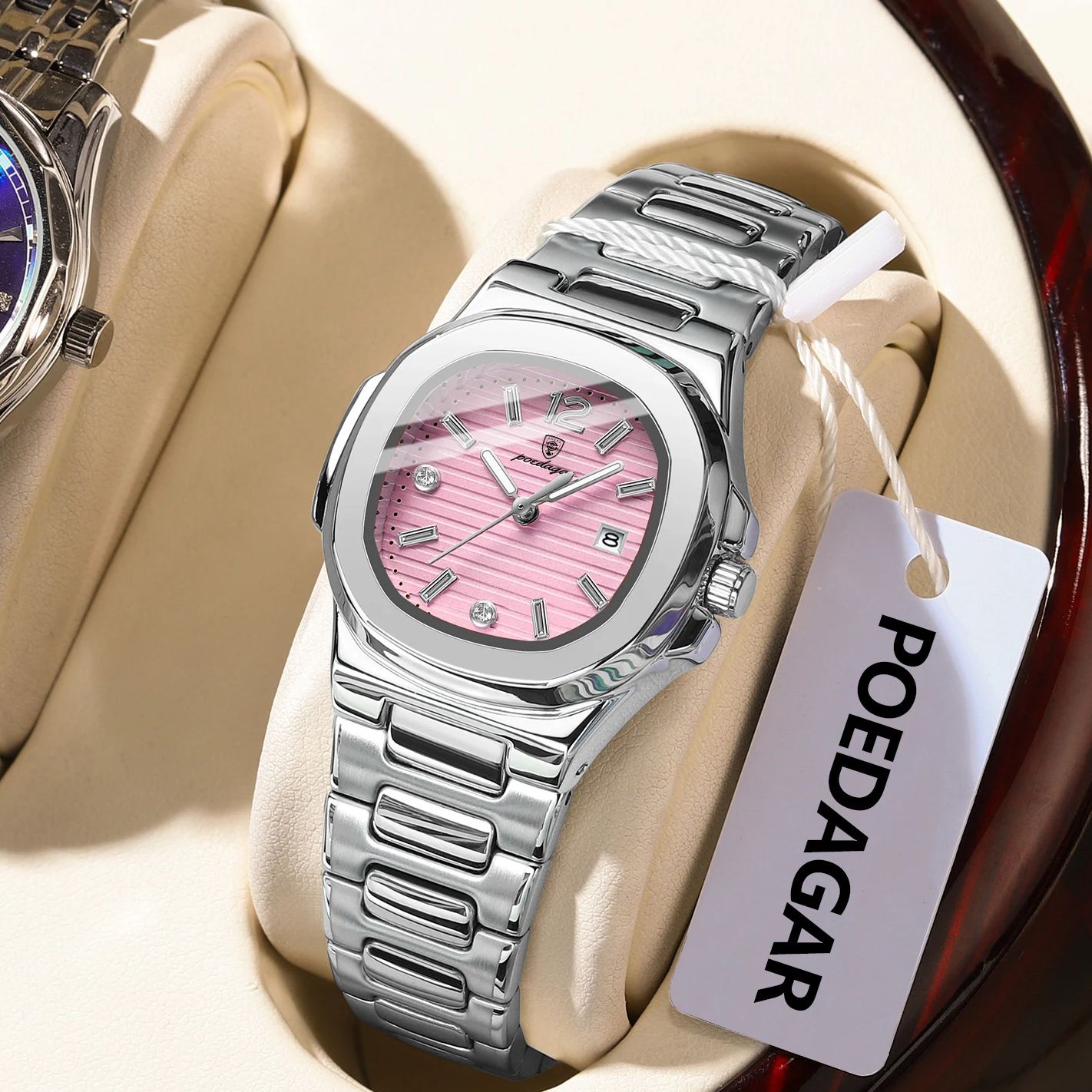 Luxury Watch Lady - Jam Tangan Wanita POEDAGAR Square Fashion,