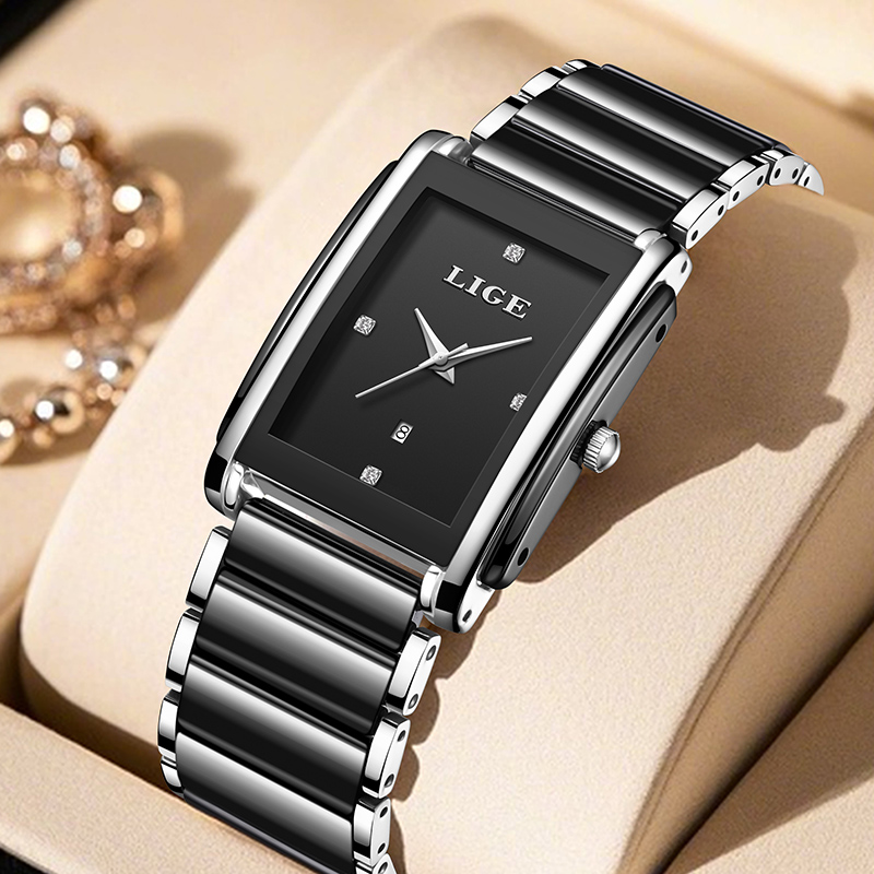 Luxury Watch Square - LIGE Jam Tangan Wanita Mewah Baru