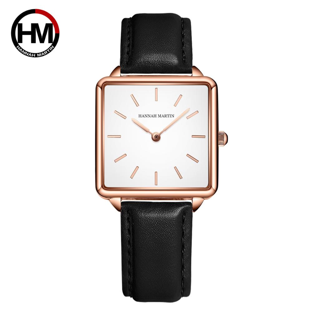 Luxury Watch Square - Tali Kulit Asli Gerakan Kuarsa Jepang