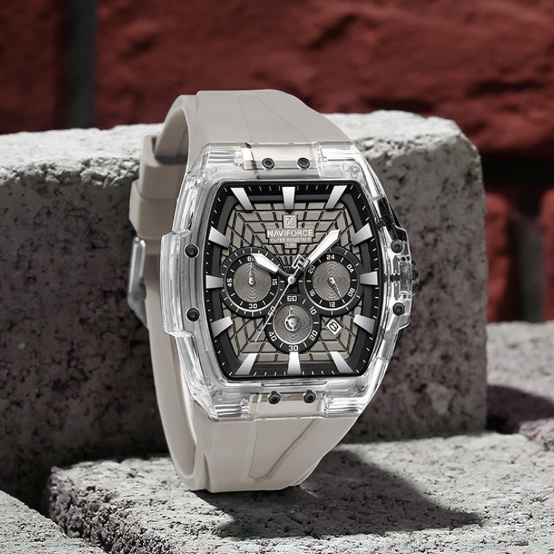Minute Repeater Watch - NF6113 NAVIFORCE Jam Tangan Kronograf Multifungsi