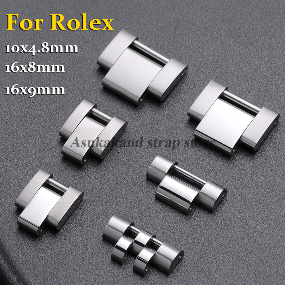 Luxury Watch Leather - 16x8mm/16x9mm/10x4.8mm Sambungan Ekstensi Logam untuk Tali