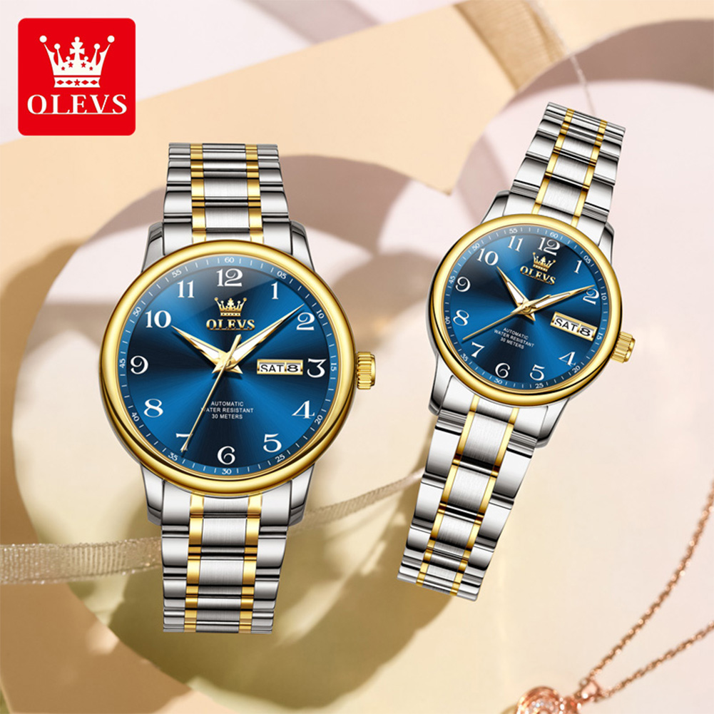 Luxury Watch With Arabic Numerals - Jam Tangan Pasangan OLEVS Original 2