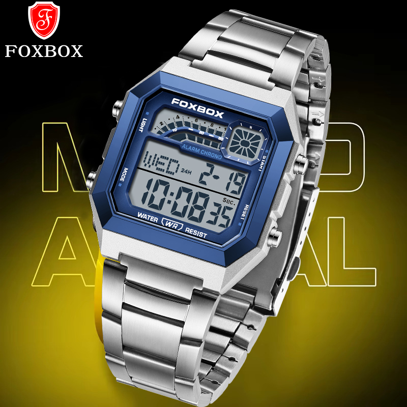Luxury Watch Square - Jam Tangan Pria Digital Mewah FOXBOX