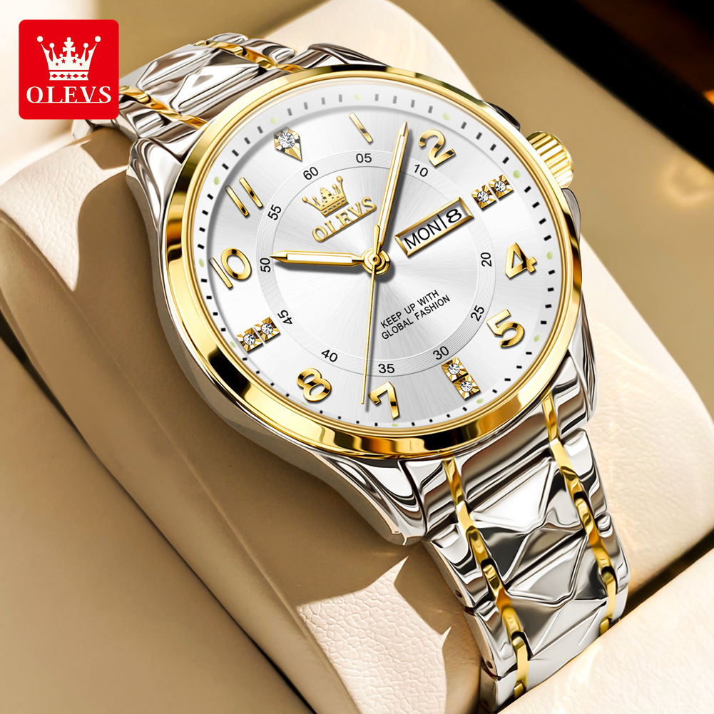 Luxury Watch With Arabic Numerals - OLEVS Jam Tangan Asli Bermerek Jam