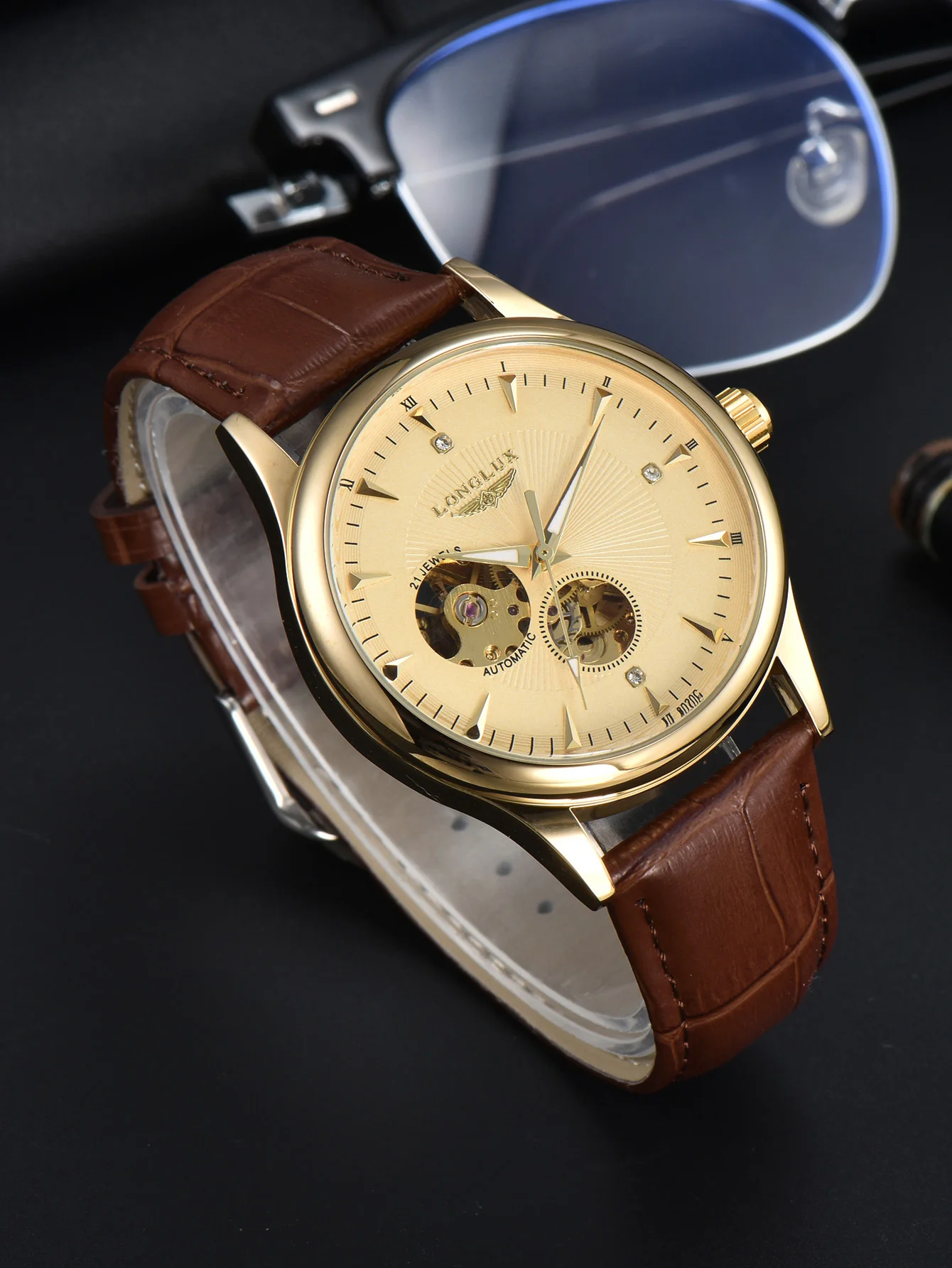 Minute Repeater Watch - Jam Tangan Otomatis LONGLUX Gaya Elegan