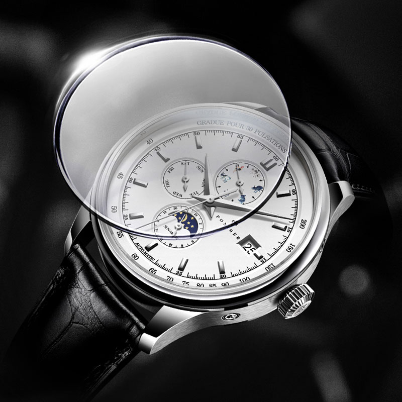 PONIGER 2025 Jam Tangan Pria B - Luxury Watch Moon Phase ulasan dan harga