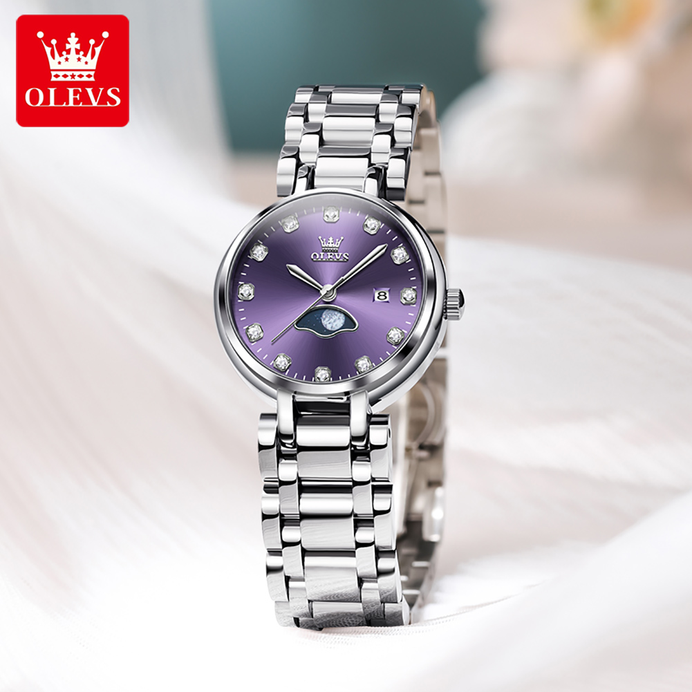 OLEVS jam tangan wanita, elega - Luxury Watch Moon Phase ulasan dan harga