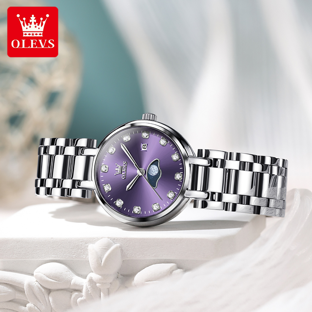 OLEVS jam tangan wanita, elega - Luxury Watch Moon Phase ulasan dan harga