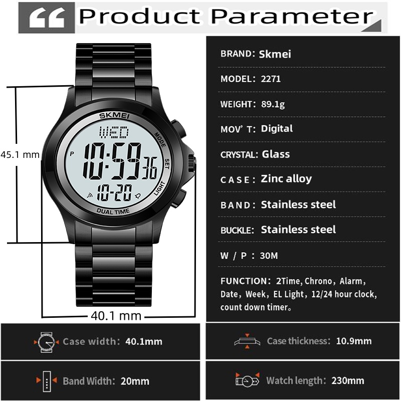 Skmei gelang kronograf Led pri - Minute Repeater Watch ulasan dan harga