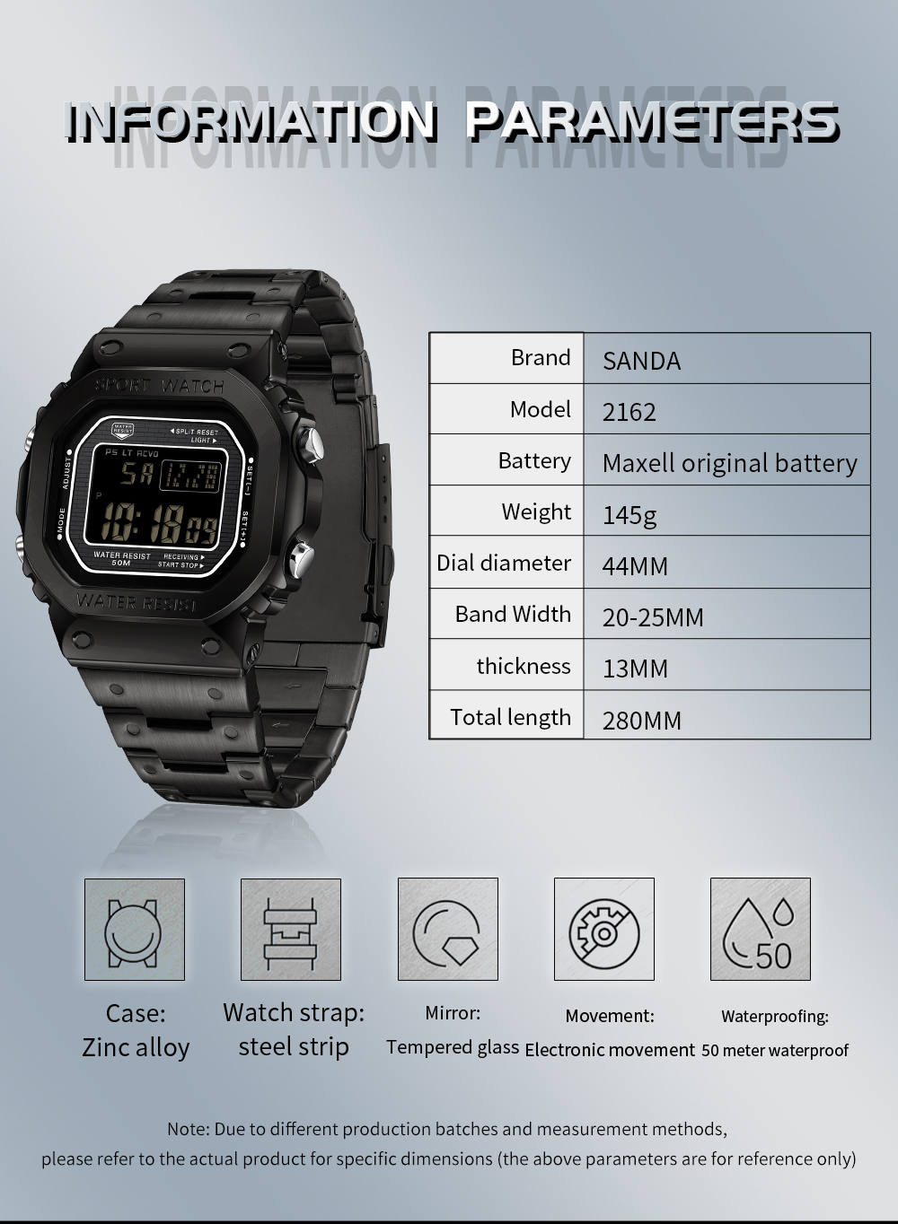 SANDA 2162 Jam Tangan Digital  - Minute Repeater Watch ulasan dan harga