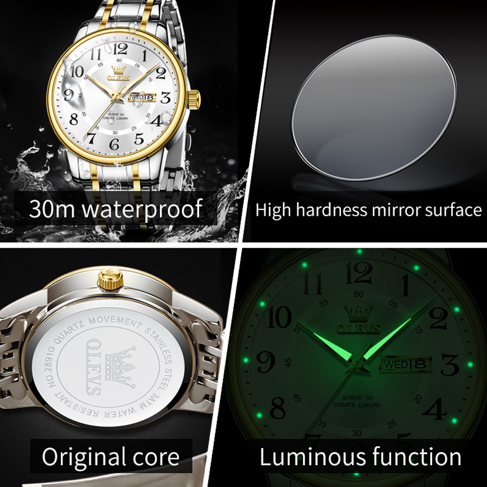 OLEVS Jam Tangan Pria Modis Ka - Luxury Watch With Arabic Numerals ulasan dan harga
