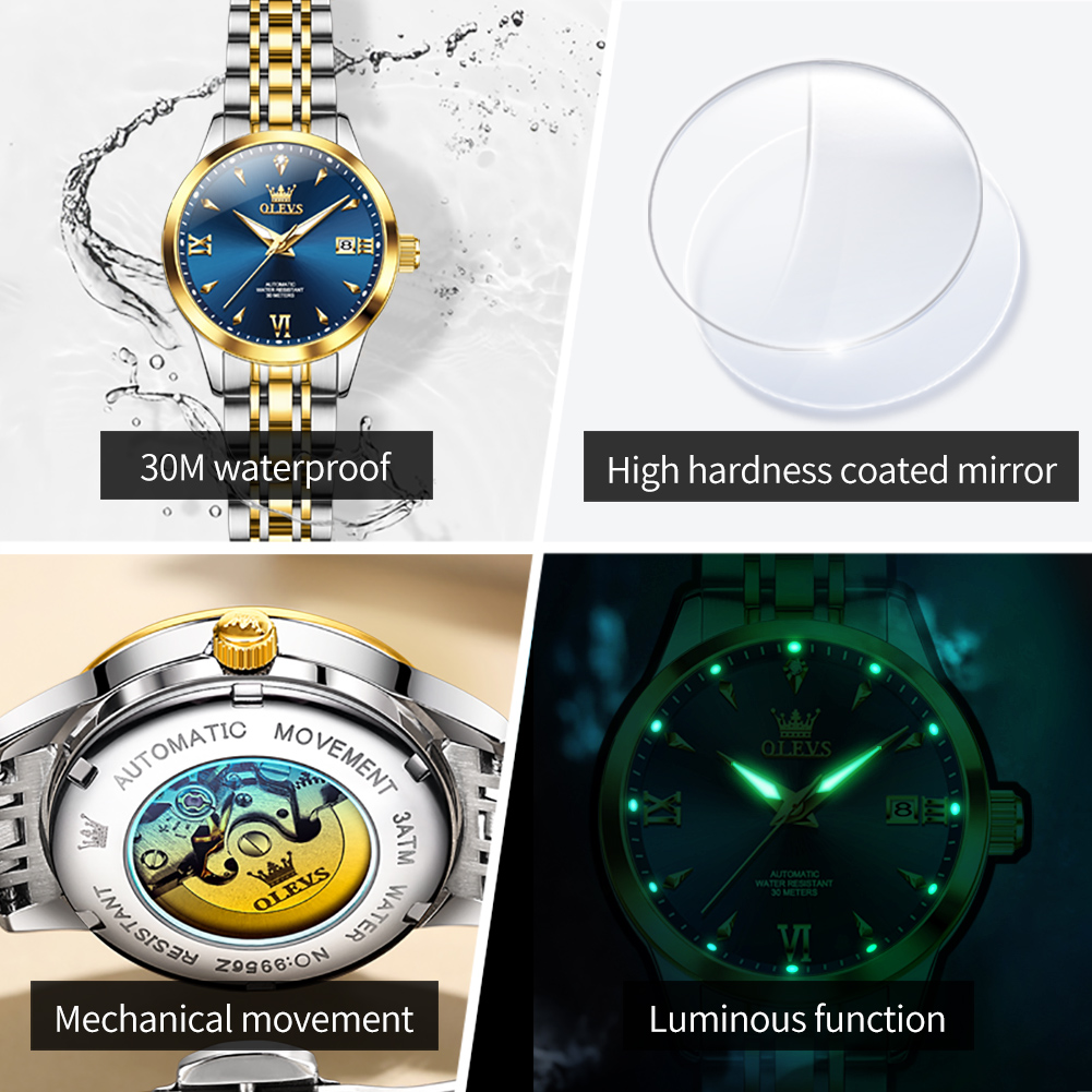 OLEVS 9956 Jam Tangan Wanita M - Luxury Watch Moon Phase ulasan dan harga