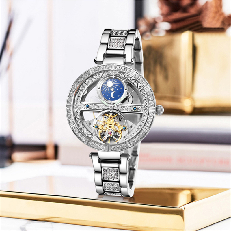 Jam tangan wanita otomatis, ja - Luxury Watch Moon Phase ulasan dan harga