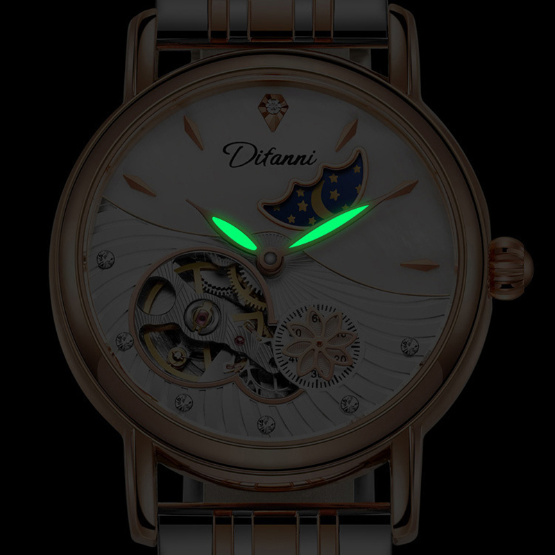 Jam tangan wanita mekanis otom - Luxury Watch Moon Phase ulasan dan harga