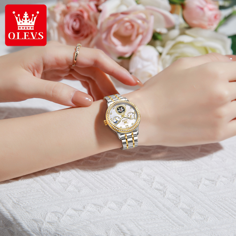 Jam Tangan Otomatis OLEVS Untu - Luxury Watch Moon Phase ulasan dan harga