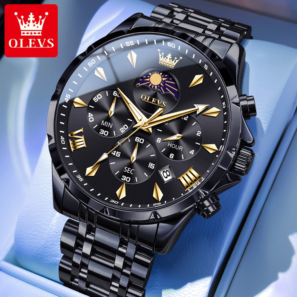 Jam Tangan Pria OLEVS 3653 den - Luxury Watch Exhibition ulasan dan harga