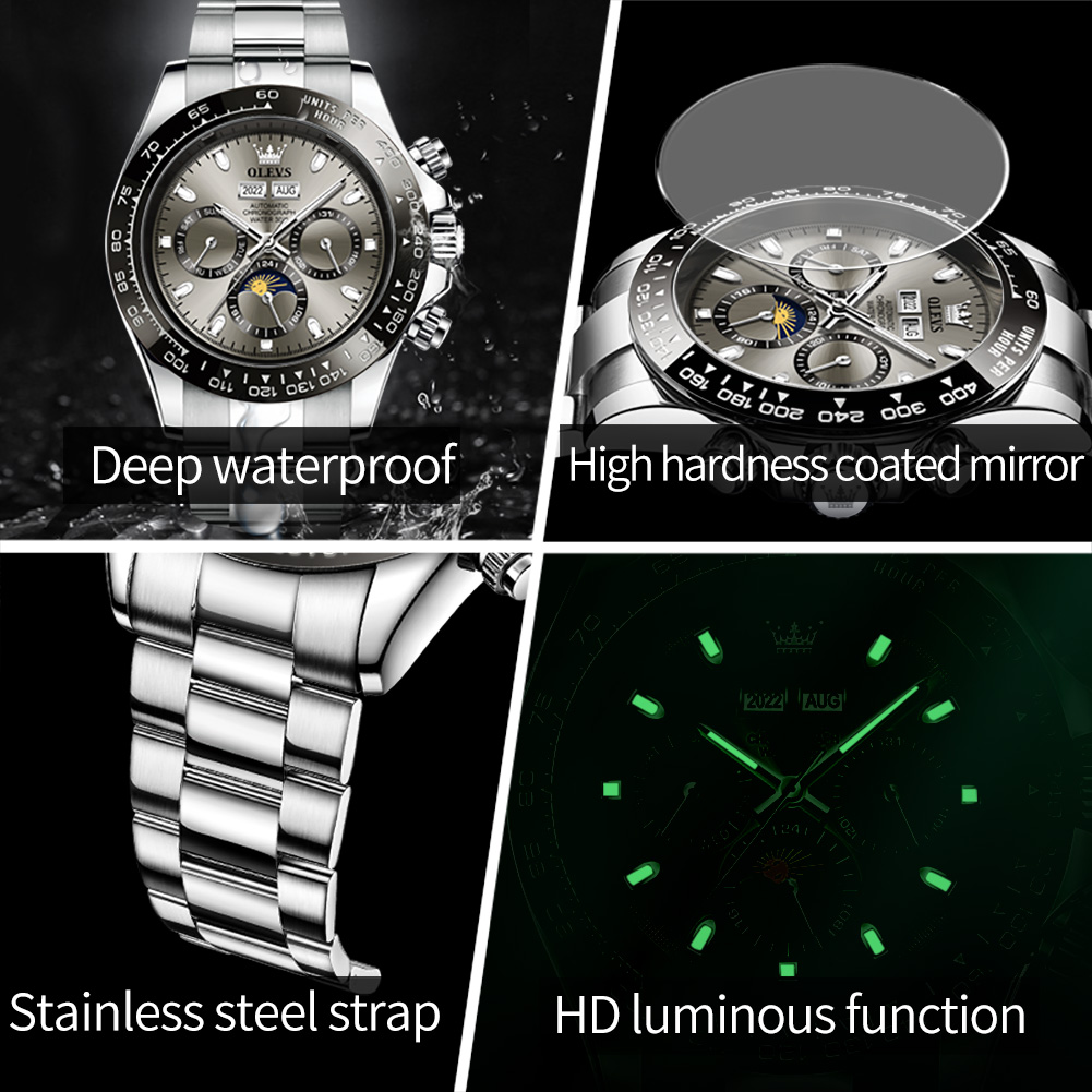 OLEVS jam tangan mekanis otoma - Luxury Watch Omega ulasan dan harga