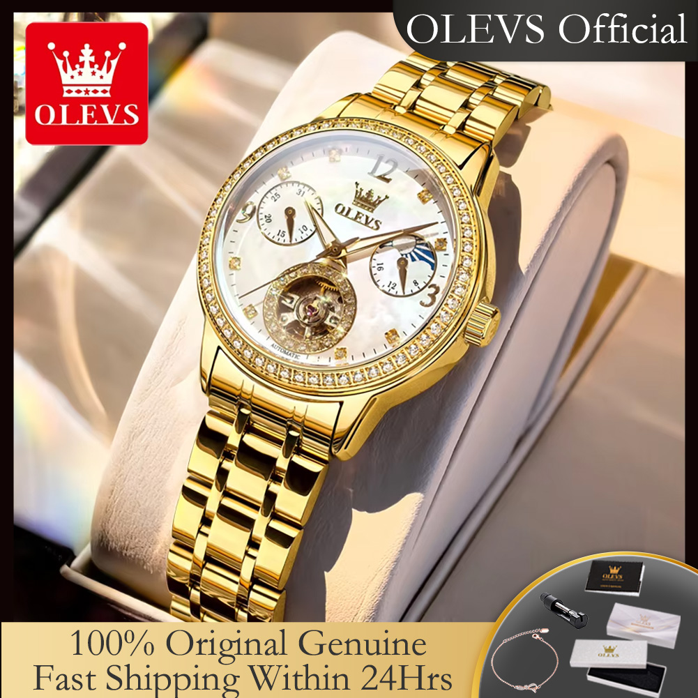 OLEVS 6750 Jam Tangan Wanita O - Luxury Watch Moon Phase ulasan dan harga