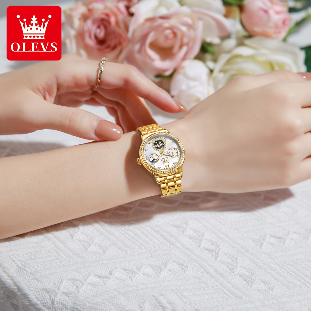 OLEVS 6750 Jam Tangan Wanita O - Luxury Watch Moon Phase ulasan dan harga