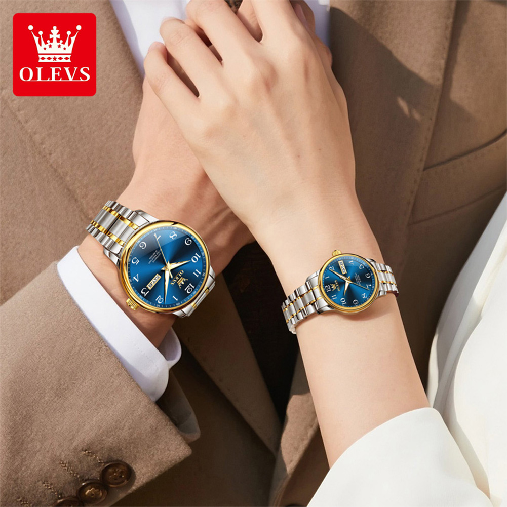 Jam Tangan Pasangan OLEVS Orig - Luxury Watch With Arabic Numerals ulasan dan harga