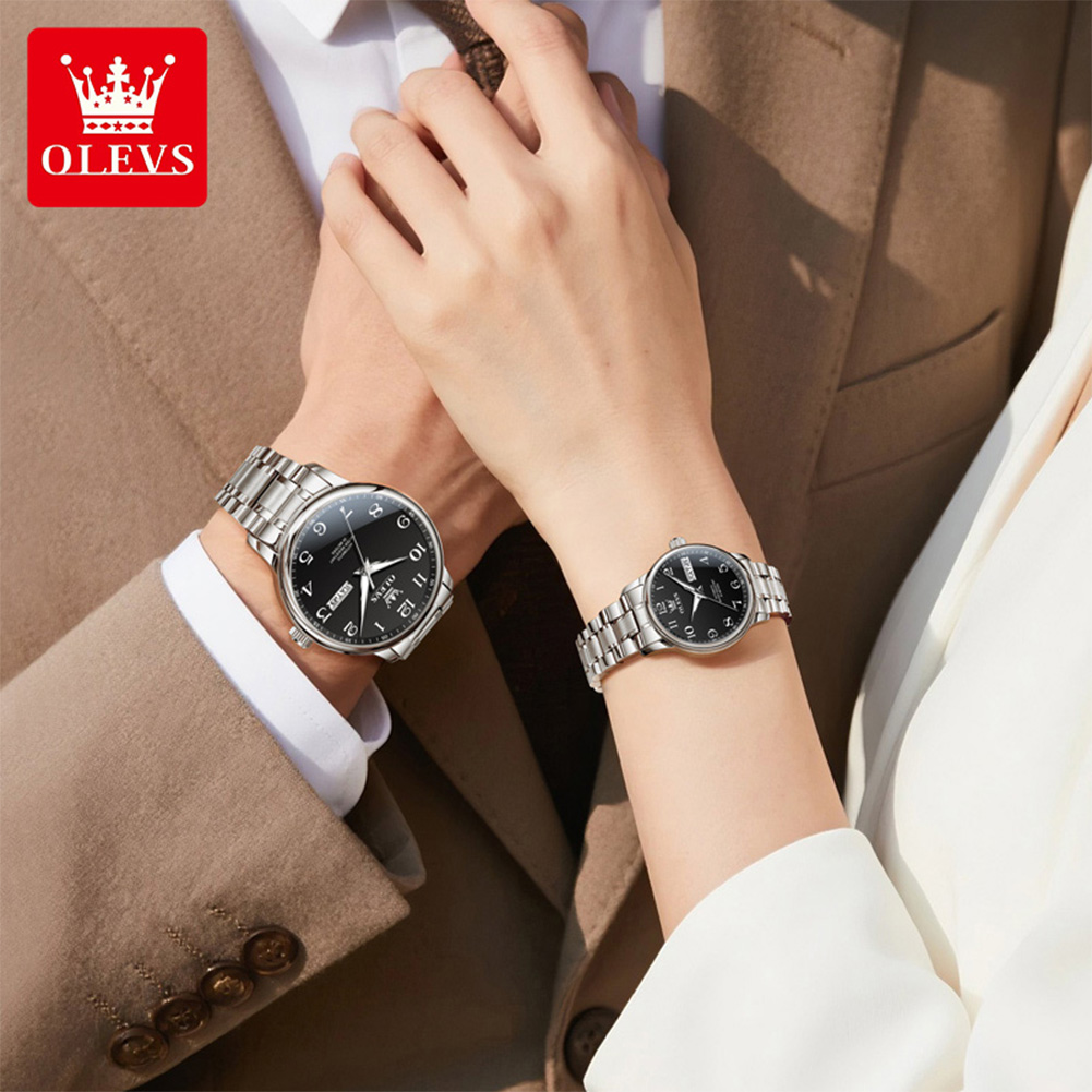 Jam Tangan Pasangan OLEVS Orig - Luxury Watch With Arabic Numerals ulasan dan harga