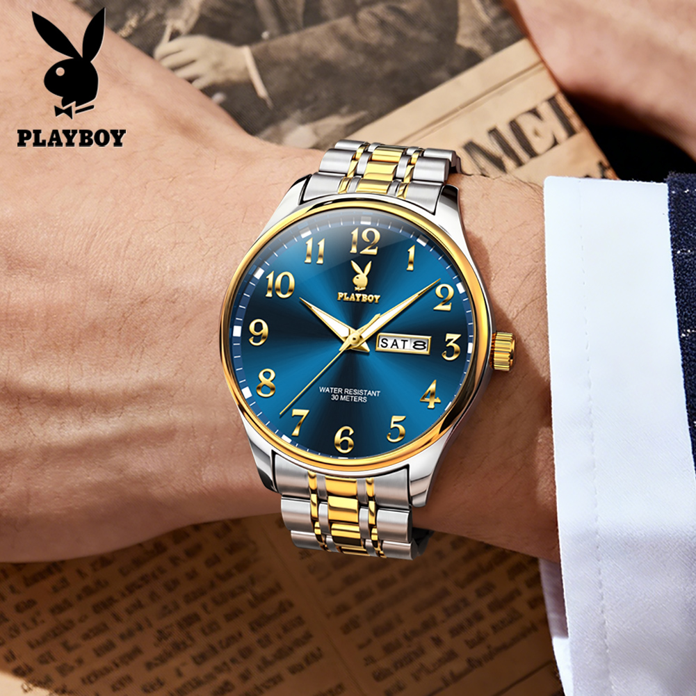 PLAYBOY 3533 Jam Tangan Otenti - Luxury Watch With Arabic Numerals ulasan dan harga