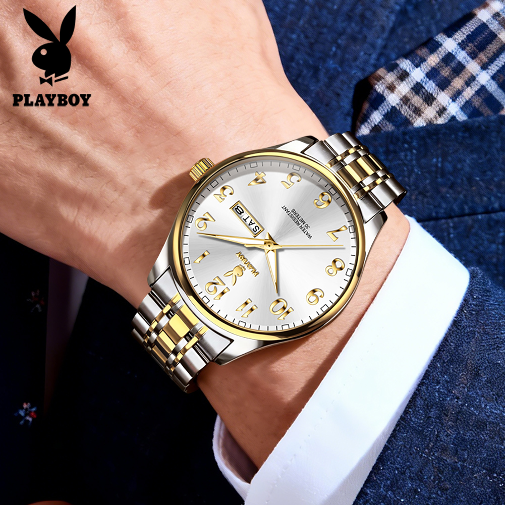 PLAYBOY 3533 Jam Tangan Otenti - Luxury Watch With Arabic Numerals ulasan dan harga