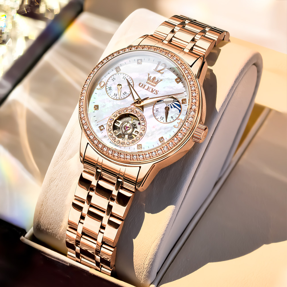 OLEVS Jam Tangan Wanita Jam Ta - Luxury Watch Leather ulasan dan harga