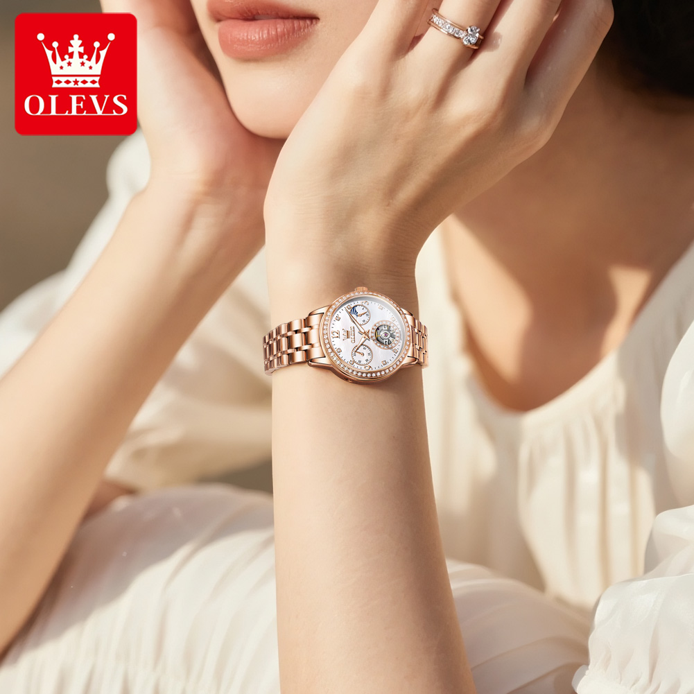 OLEVS Jam Tangan Wanita Jam Ta - Luxury Watch Leather ulasan dan harga