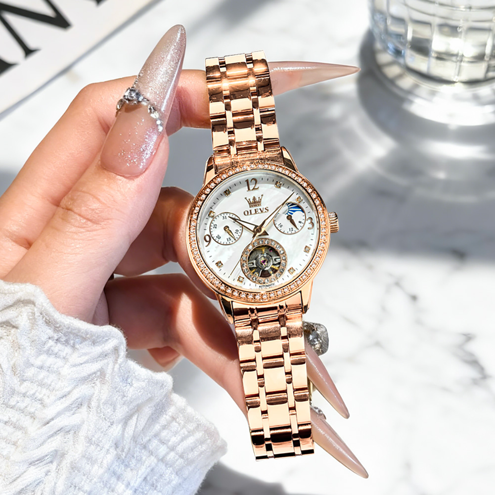 OLEVS Jam Tangan Wanita Jam Ta - Luxury Watch Leather ulasan dan harga
