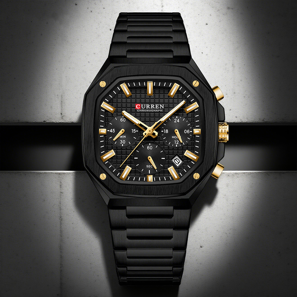 CURREN Jam Tangan Chrono Perse - Luxury Watch Square ulasan dan harga