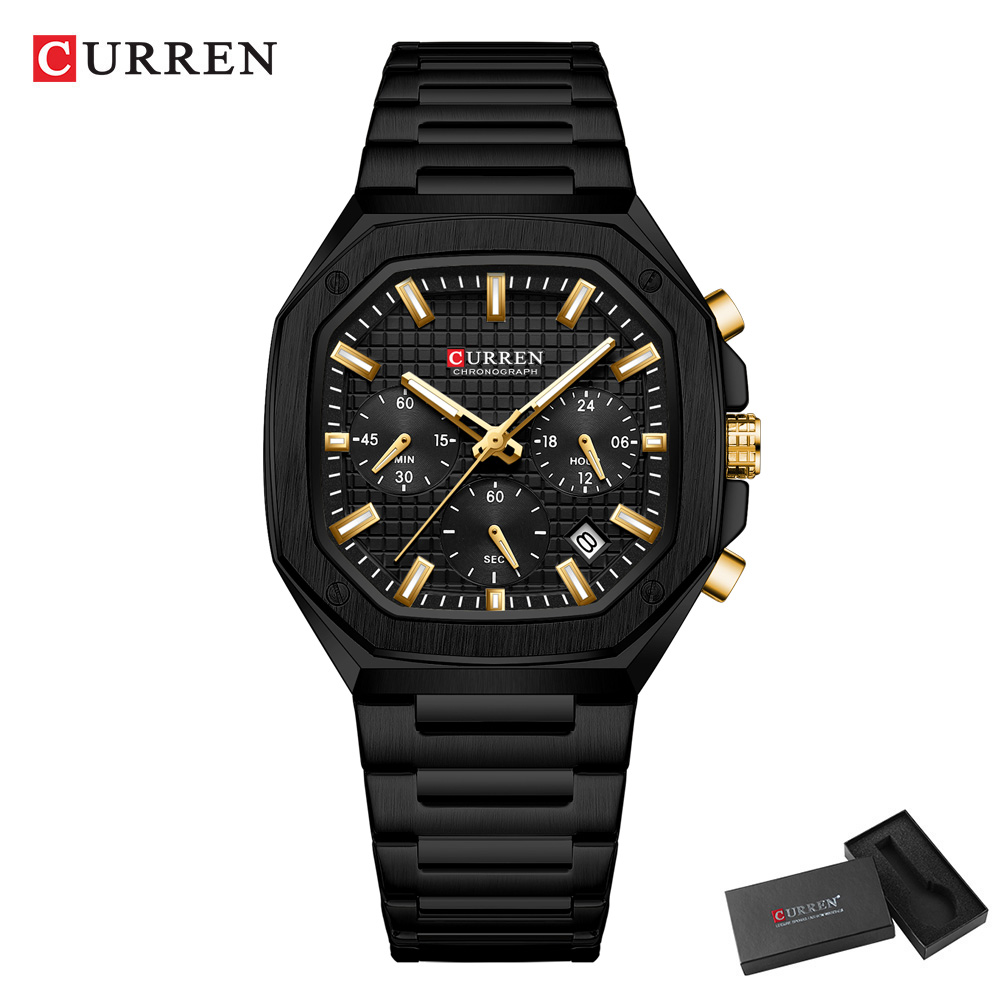 CURREN Jam Tangan Chrono Perse - Luxury Watch Square ulasan dan harga
