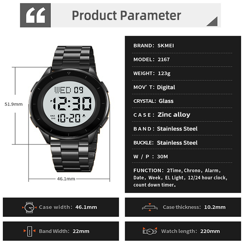 Skmei jam tangan gelang Digita - Minute Repeater Watch ulasan dan harga