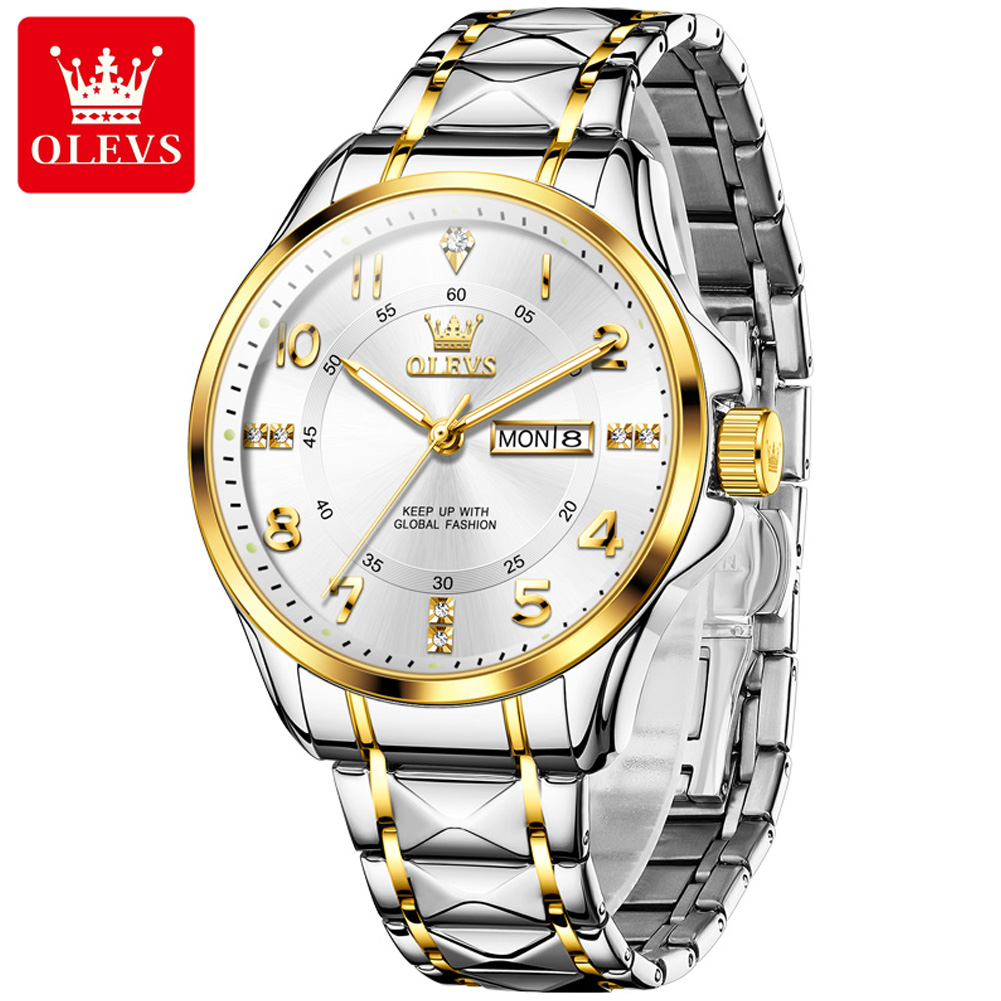 OLEVS Jam Tangan Asli Bermerek - Luxury Watch With Arabic Numerals ulasan dan harga
