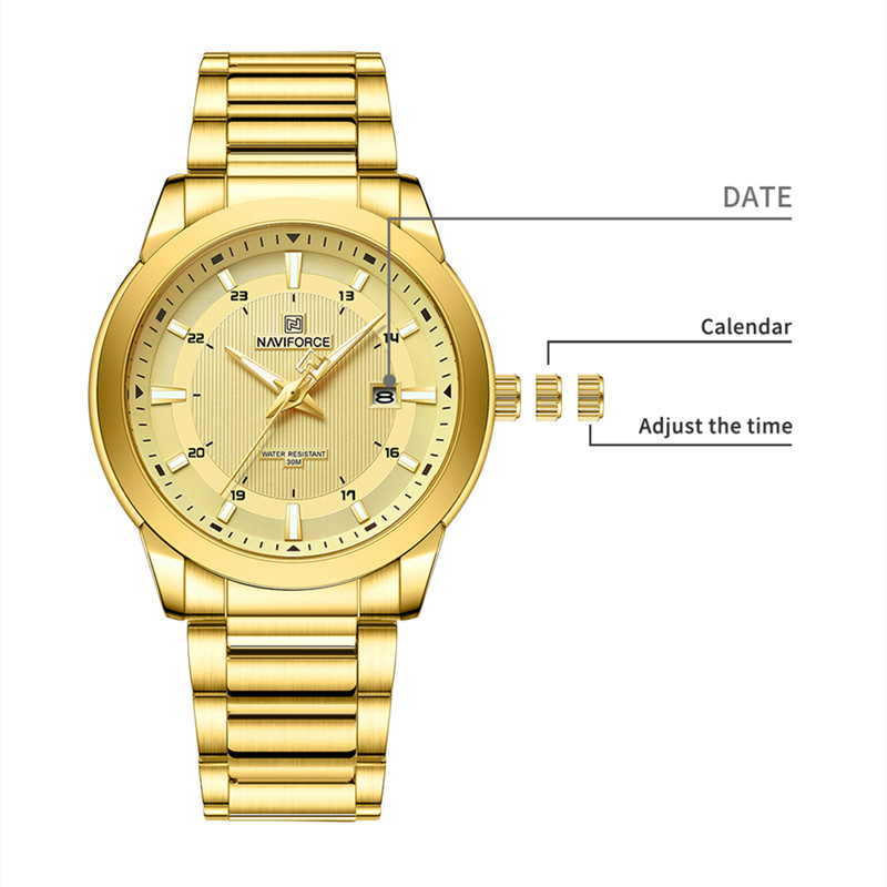 NAVIFORCE jam tangan kuarsa un - Luxury Watch Exhibition ulasan dan harga