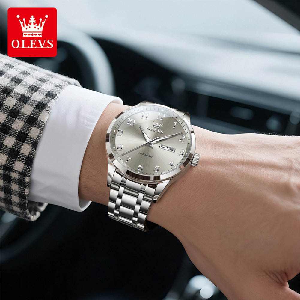Jam tangan otomatis OLEVS untu - Luxury Watch With Arabic Numerals ulasan dan harga