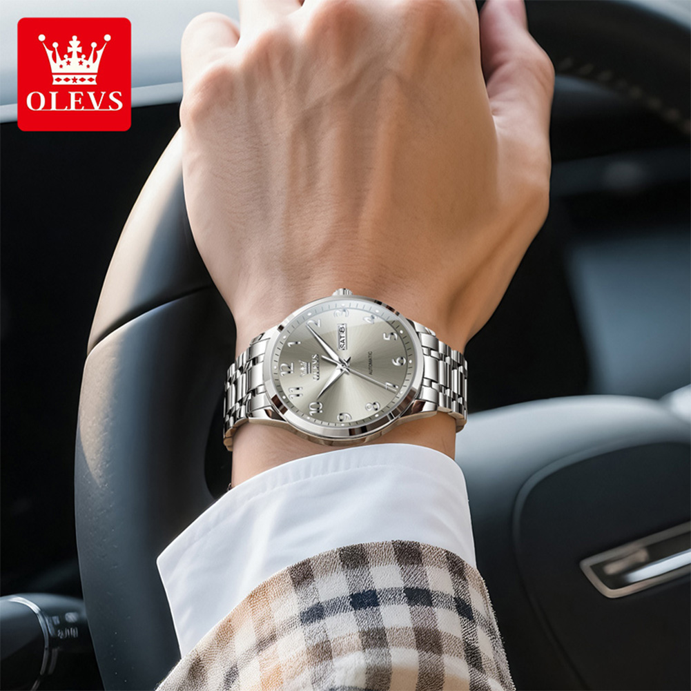 Jam tangan otomatis OLEVS untu - Luxury Watch With Arabic Numerals ulasan dan harga