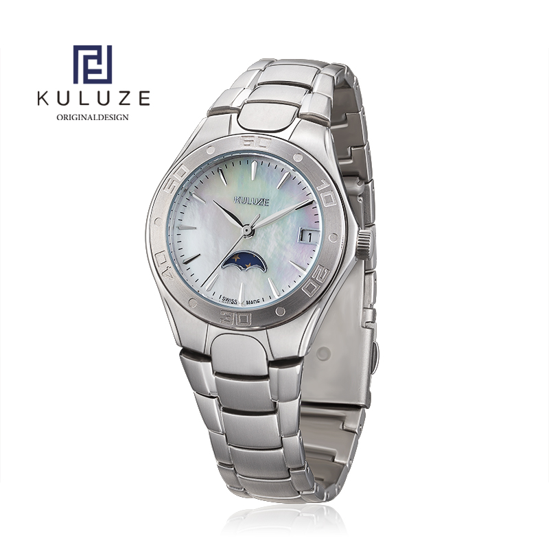 KULUZE jam tangan wanita Titan - Luxury Watch Moon Phase ulasan dan harga